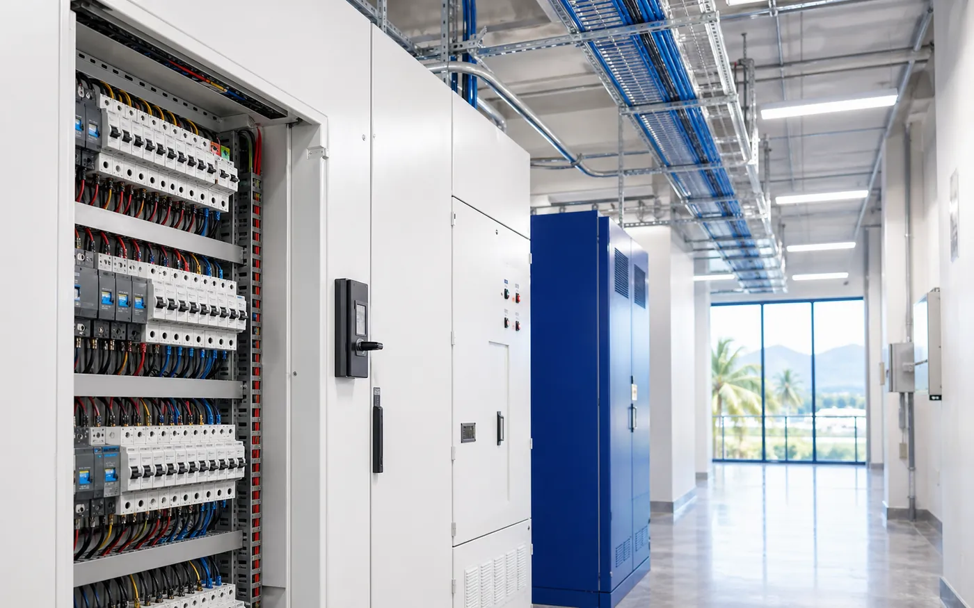 Clean commercial electrical switchboard installation in Townsville