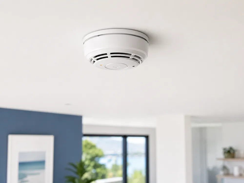 Photoelectric smoke alarm installed in a Townsville home